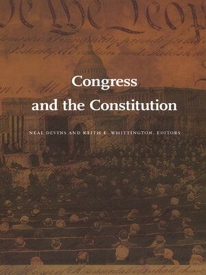 cover image of Congress and the Constitution